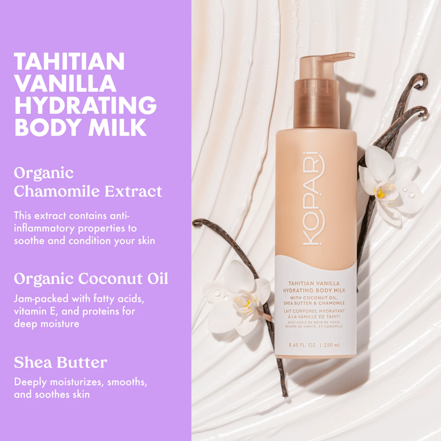 Tahitian Vanilla Hydrating Body Milk Lotion - Image 5