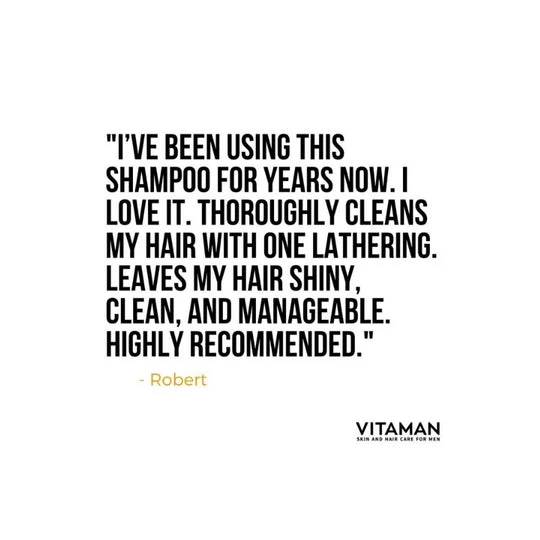 VITAMAN β Organic Moisturising Shampoo For Men 250ml - Image 5