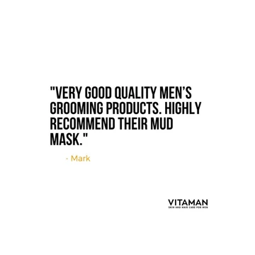 VITAMAN – Organic Mineral Rich Face Mud Mask For Men 100ml - Image 6