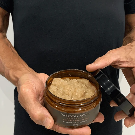 VITAMAN β Organic Sea Salt Body Scrub For Men 300gr - Image 3
